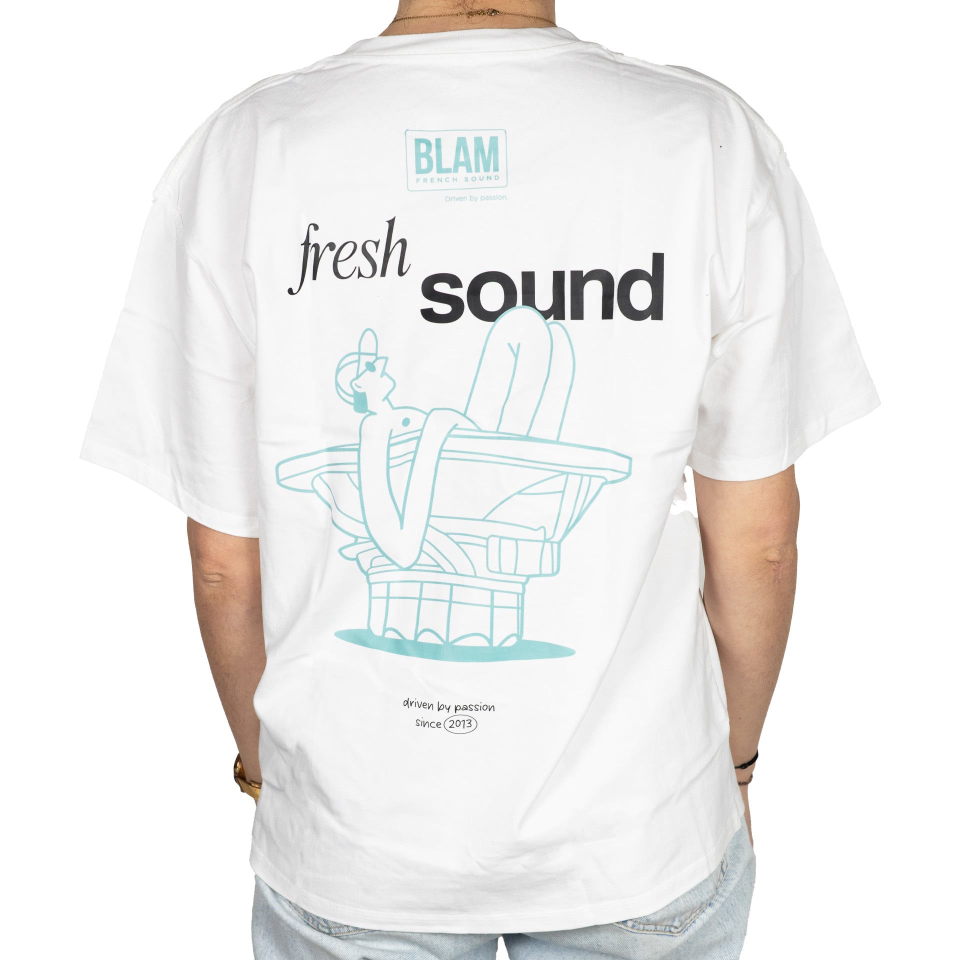 Tee-shirt blanc en coton – Image 3